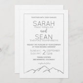 Faire-part de mariage de montagne (Devant / Derrière)