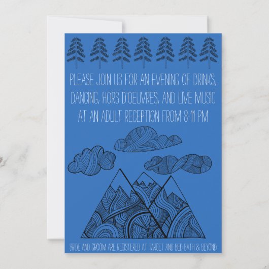 Faire-part de mariage de montagne (Dos)