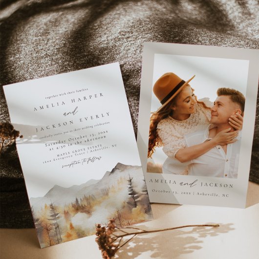 Faire-part de mariage de montagne