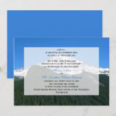 Faire-part de mariage de montagne (Devant / Derrière)