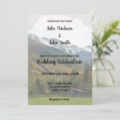 Faire-part de mariage de montagne rustique Vintage (Debout devant)