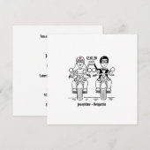 Faire-part de mariage de motard personnalisé (Devant / Derrière)