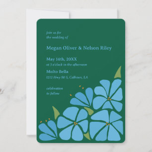 Faire-part de mariage de Motif Super bleu