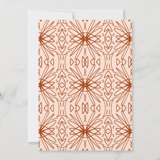 Faire-part de mariage de Motif tribal moderne de B (Dos)