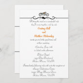 Faire-part de mariage de moto et de coeur (Devant / Derrière)