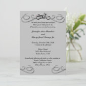 Faire-part de mariage de moto et de torsades d'arg (Debout devant)