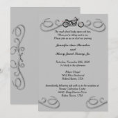Faire-part de mariage de moto et de torsades d'arg (Devant / Derrière)