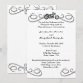 Faire-part de mariage de motocyclettes et de roule (Devant / Derrière)