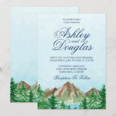 Faire-part de mariage de Mountain Lake personnalis (Devant / Derrière)