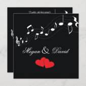 Faire-part de mariage de Music Lover (Devant / Derrière)