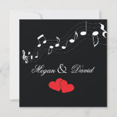 Faire-part de mariage de Music Lover (Devant)