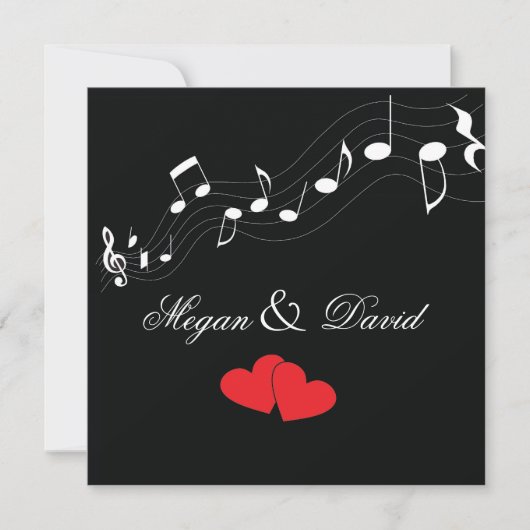 Faire-part de mariage de Music Lover (Devant)