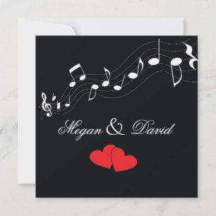Faire-part de mariage de Music Lover