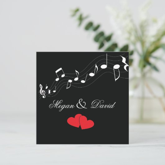 Faire-part de mariage de Music Lover (Debout devant)