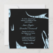 Faire-part de mariage de musique Abstraite bleu po (Devant)