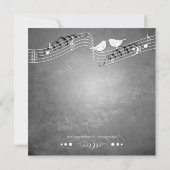 Faire-part de mariage de musique de chanson Insépa (Dos)