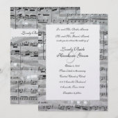 Faire-part de mariage de musique de Mozart et de (Devant / Derrière)