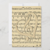 Faire-part de mariage de musique feuille (Dos)