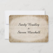 Faire-part de mariage de musique feuille (Dos)