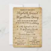 Faire-part de mariage de musique vintage (Devant)