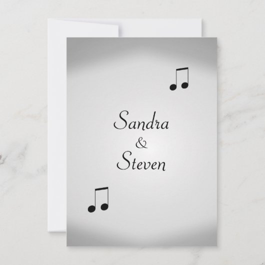 Faire-part de mariage de musique violon (Dos)