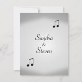 Faire-part de mariage de musique violon (Dos)