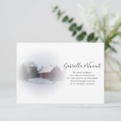 Faire-part De Mariage De Nacre Couverte De Neige/E (Debout devant)