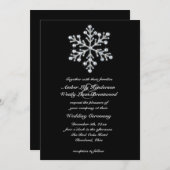 Faire-part de mariage de neige d'hiver 2 (Devant / Derrière)