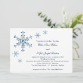 Faire-part de mariage de neige d'hiver Icy (Debout devant)