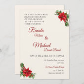 Faire-part de mariage de Noël (Devant / Derrière)