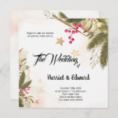 Faire-part de mariage de Noël (Devant / Derrière)