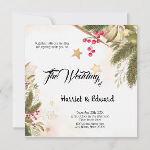 Faire-part de mariage de Noël