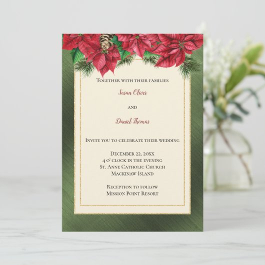 Faire-part de mariage de Noël (Debout devant)