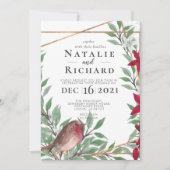 Faire-part de mariage de Noël (Devant)