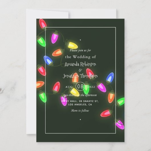 Faire-part de mariage de Noël (Devant)