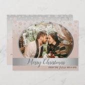 Faire-part de mariage de Noël à date fixe (Devant / Derrière)