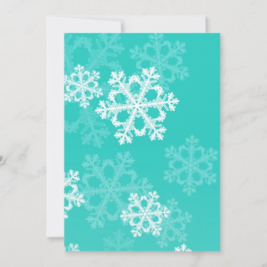 Faire-part de mariage de Noël aux flocons de neige (Dos)