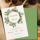 Faire-part de mariage de Noël de Pine Cone aux bai