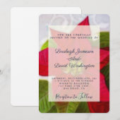 Faire-part de mariage de Noël de Poinsettia (Devant / Derrière)