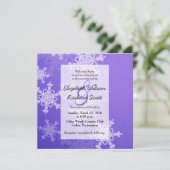 Faire-part de mariage de Noël des flocons de neige (Debout devant)