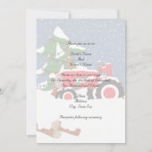 Faire-part de mariage de Noël du tracteur (Dos)