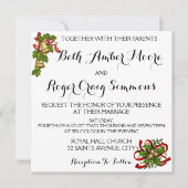 Faire-part de mariage de Noël Mistletoe Bells (Devant)