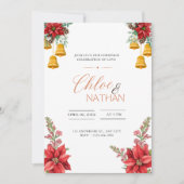 Faire-part de mariage de Noël personnalisable (Devant)