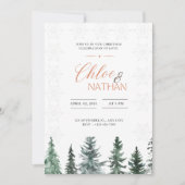 Faire-part de mariage de Noël personnalisable (Devant)