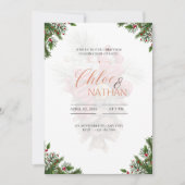 Faire-part de mariage de Noël personnalisable (Devant)