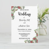 Faire-part de mariage de Noël personnalisable (Debout devant)