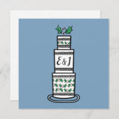 Faire-part de mariage de Noël personnalisée (Devant / Derrière)