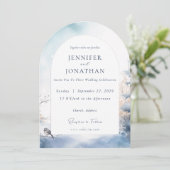 Faire-part de mariage de Noël pour les vacances d' (Debout devant)