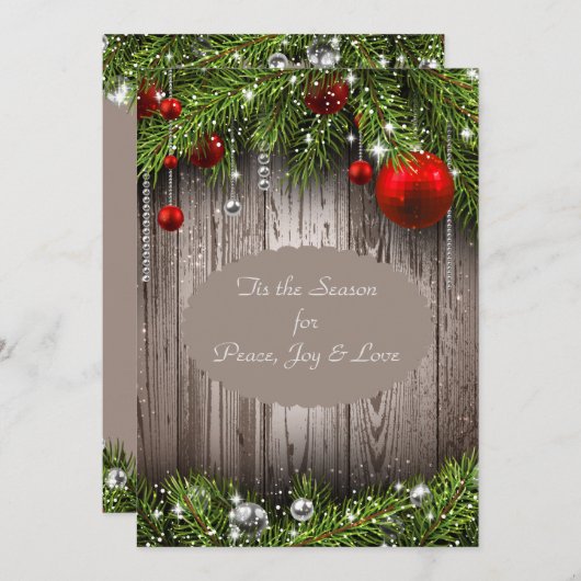 Faire-part de mariage de Noël russe (Devant / Derrière)