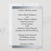 Faire-part de mariage de Noël Silver Bell (Dos)